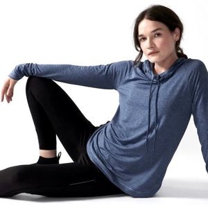 ATHLETA | Uptempo Heather Gray Blue Hoodie XS